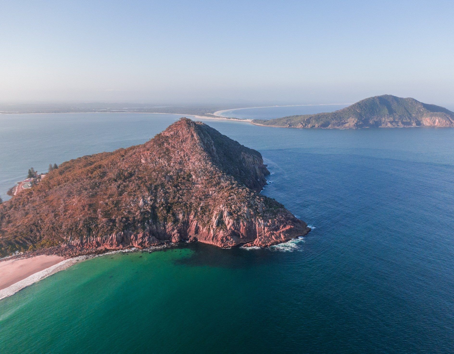 Aerial drone photo of a coastal headland